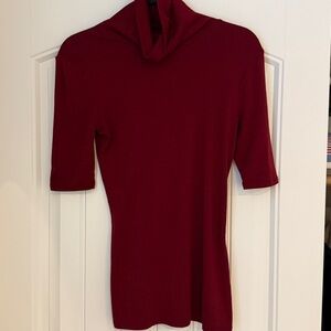 MERONA DEEP WINE COWL NECK TOP